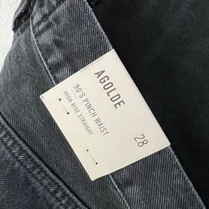 NWT AGOLDE 90’s High Rise Gray Jeans